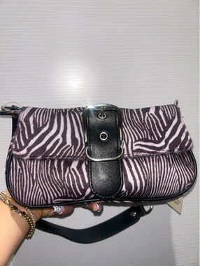 Y2K purple zebra purse